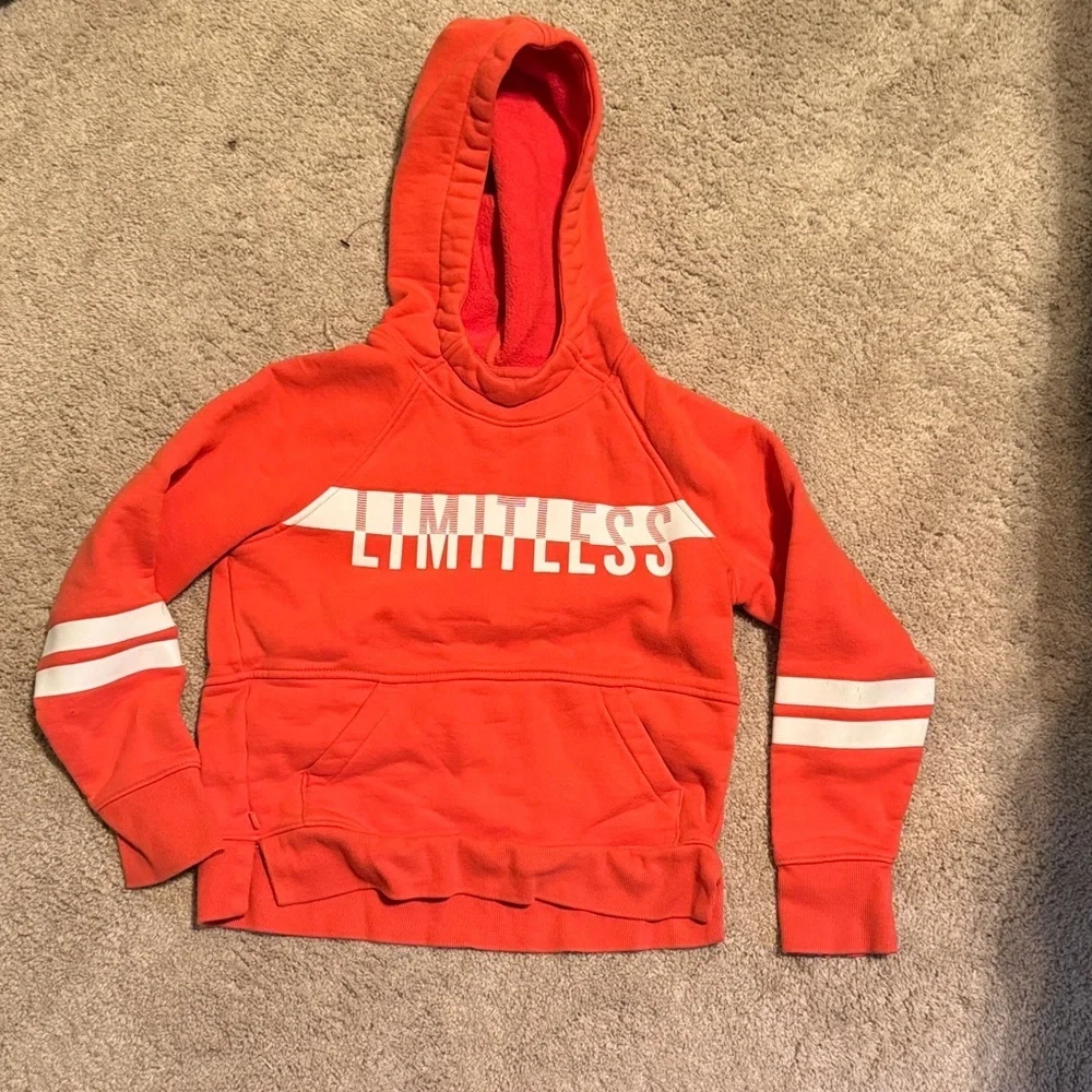 Athleta Girls “Limitless” Coral Hoodie size medium (8-10)